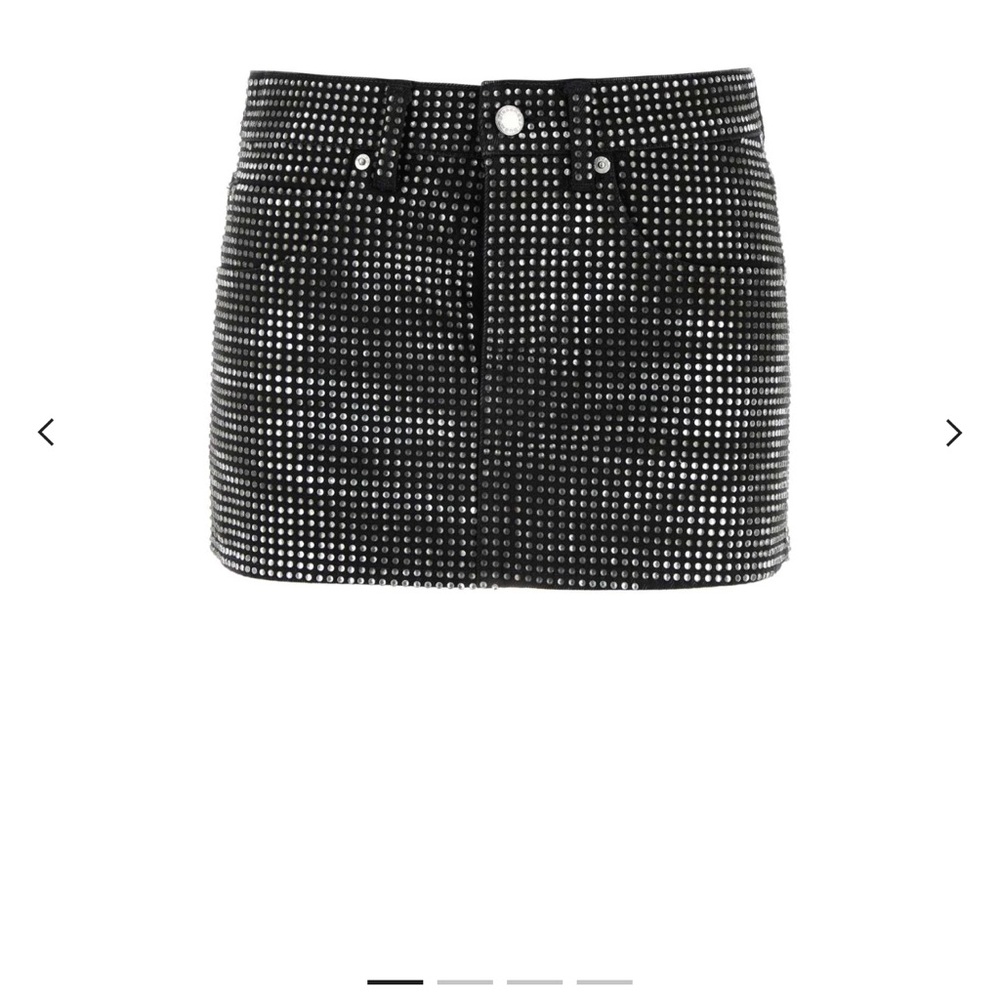 Studded Black Mini Skirt